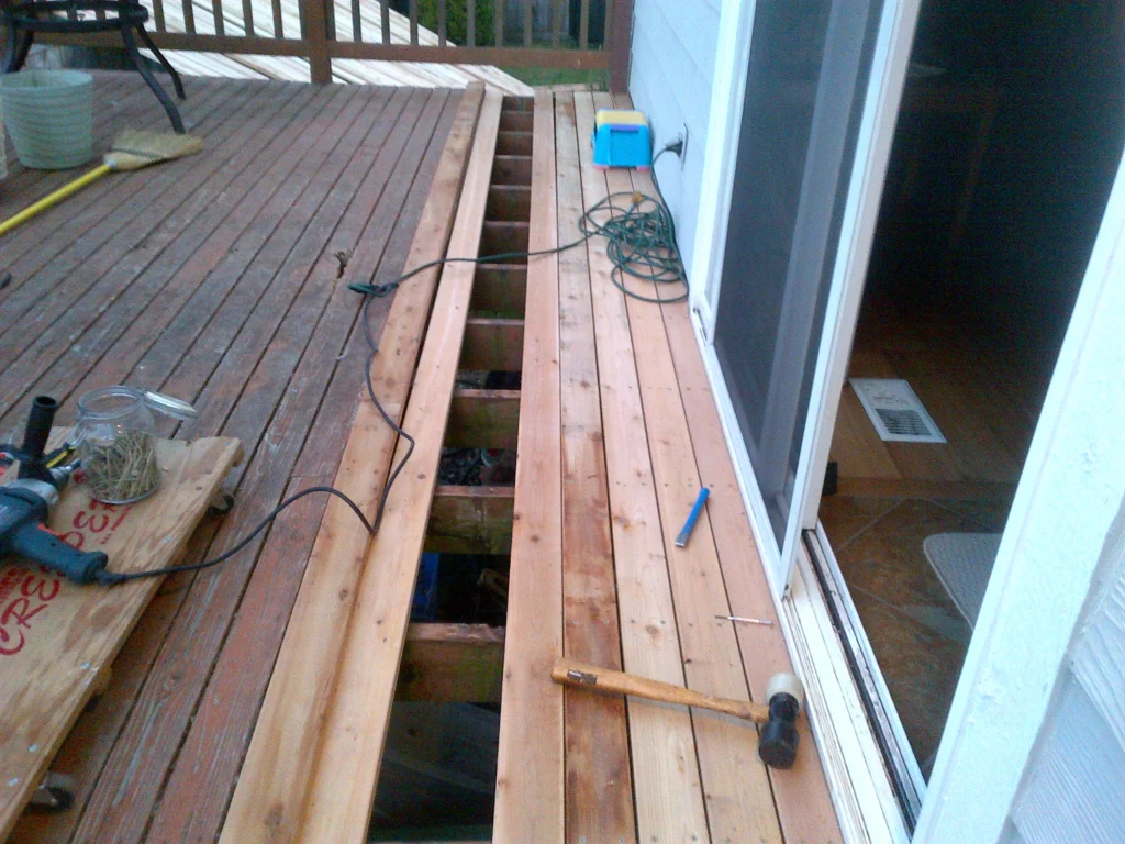 Start of the Deck Repair Project