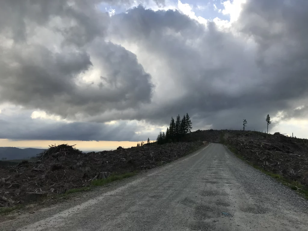 Remote Road with Clouds