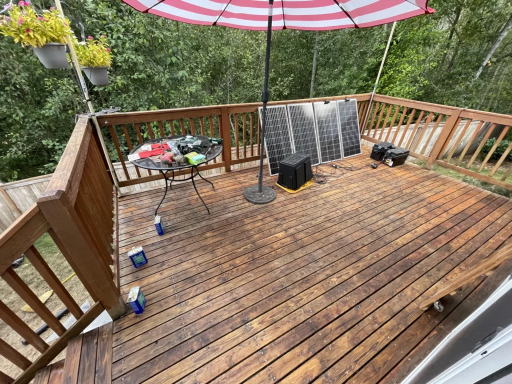 Linseed Oil Stained Deck