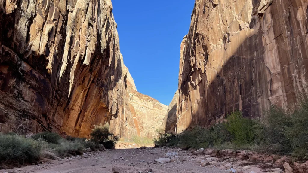 Entry into Capitol Gorge at Capitol Reef National Park Utah