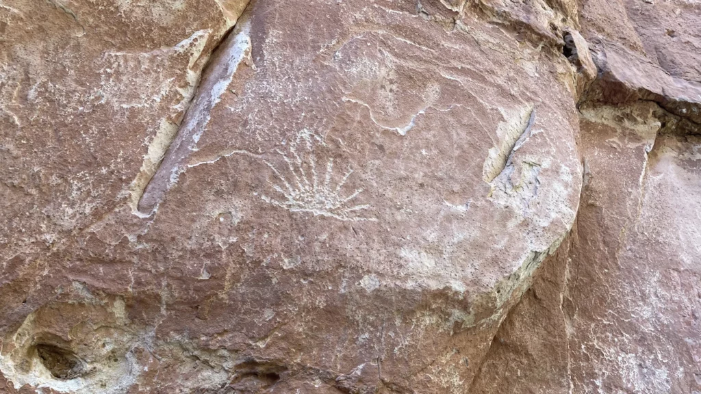 Petroglyph in Capitol Gorge at Capitol Reef National Park Utah