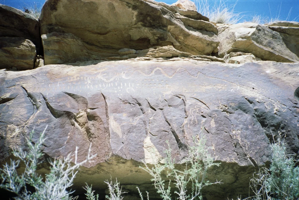 Snake Petroglyphs in Nine Mile Canyon Utah