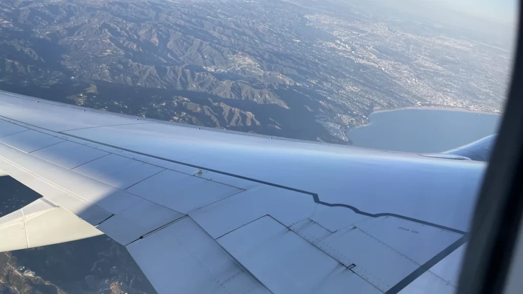 Flying into LAX